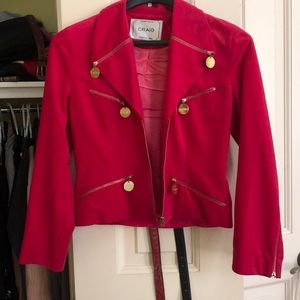 Vintage Craig velvet hot pink jacket